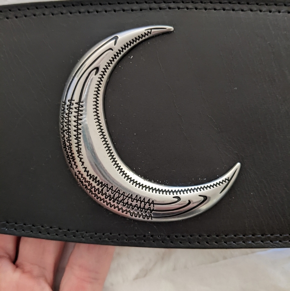 Spell Black Belt with Silver Moon Accent